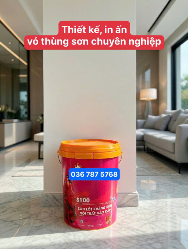 In vỏ thùng sơn bằng in lưới và in truyền nhiệt chất lượng cao – Giải pháp nâng tầm thương hiệu bền vững